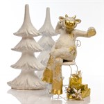 Фигура рекламная бело-золотая