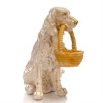 Фигура Спаниель с корзиной из полистоуна