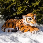 Фигура из стеклопластика для сада Тигренок