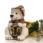 Фигура новогодняя декоративная  Мишка F08528 стеклопластик h=43 см F08528 - фото 67935