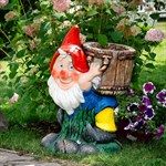 Фигура Гном кашпо для дачи