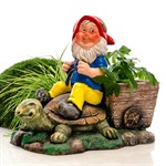 Декоративный гном кашпо для цветов