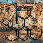 Дровница лофт кованая