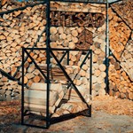 Дровница лофт для сада