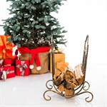 Дровница для камина кованая