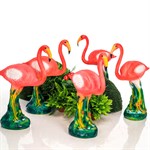 Садовая фигура из стеклопластика розовый фламинго Садовая фигура из стеклопластика розовый фламинго
