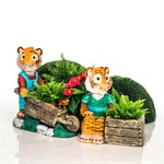 Кашпо Тигренок с тачкой U09002