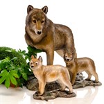 Фигура для сада из стеклопластика волчонок