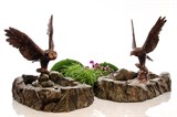 Фонтан садовый  орёл с рыбой