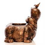 Кашпо для растений  Бегемот с птичкой