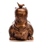 Кашпо Бегемот с птичкой для растений