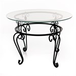 Стол стеклянный кованый