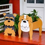 Деревянное кашпо для цветов