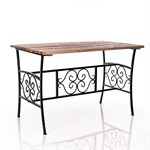 Стол для сада разборный 881-72R металл и дерево 881-72R - фото 73902