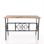 Стол для сада разборный 881-72R металл и дерево 881-72R - фото 73903