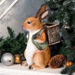 Кашпо для цветов Заяц с корзинкой U09092 U09092 - фото 76363