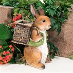 Кашпо для цветов Заяц с корзинкой U09092 U09092 - фото 76365