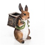 Кашпо для цветов Заяц с корзинкой U09092 U09092 - фото 76367