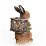 Кашпо для цветов Заяц с корзинкой U09092 U09092 - фото 76369