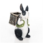 Кашпо для растений Заяц с корзинкой U09092-WBL полистоун U09092-WBL - фото 76403