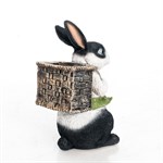 Кашпо для растений Заяц с корзинкой U09092-WBL полистоун U09092-WBL - фото 76404