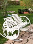 Кресло-качалка для сада кованая 301-001
