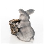 Кашпо для растений Кролик с корзиной F08759-Gray, полистоун, серый, 34 см F08759-Gray - фото 78416 Кашпо для растений Кролик с корзиной F08759-Gray, полистоун, серый, 34 см F08759-Gray - фото 78416