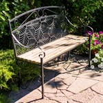 скамейка с лазерной резкой по металлу