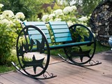 Садовое кресло-качалка 2-х местное 301-002B металл и ДПК - фото 81317 Садовое кресло-качалка 2-х местное 301-002B металл и ДПК - фото 81317