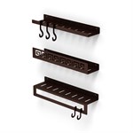 настенные полки из металла цв.коричневый