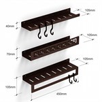 комплект металлических полок цв.коричневый