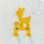 настенный двойной крючок цв.жёлтый настенный двойной крючок цв.жёлтый