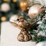 новогодняя фигурка воробей