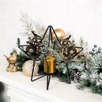 Подсвечник Новогодняя звезда на одну свечу из металла 660-017 - фото 84975