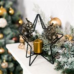 Подсвечник Новогодняя звезда на одну свечу из металла 660-017 - фото 84976