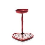 Подсвечник Сердце металлический 607-019R - фото 85013