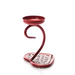 Подсвечник Сердце металлический 607-019R - фото 85014