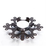 подсвечник снежинка цв.коричневый