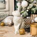 фигура заяц цв.белый с золотом