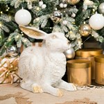 заяц цв.белый с золотом