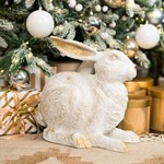 заяц в покраске белый с золотом