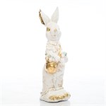 заяц в бело-золотой покраске