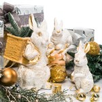 фигуры в бело-золотой покраске фигуры в бело-золотой покраске