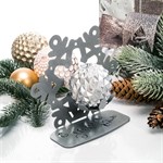 Подсвечник Снежинка металл для одной свечи 730-007 - фото 87249