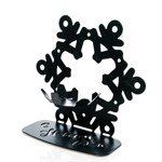 Подсвечник Снежинка металл для одной свечи 730-007 - фото 87254