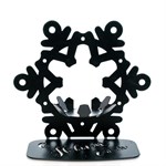 Подсвечник Снежинка металл для одной свечи 730-007 - фото 87255