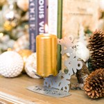 Подсвечник Снежинка металл для одной свечи 730-007 - фото 87258