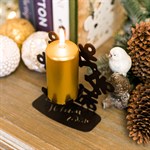 Подсвечник Снежинка металл для одной свечи 730-007 - фото 87259