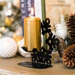 Подсвечник Снежинка металл для одной свечи 730-007 - фото 87260