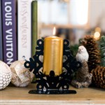 Подсвечник Снежинка металл для одной свечи 730-007 - фото 87261